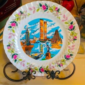 Vintage 1970s Collectible NYC Creative Japan Plate Twin Towers